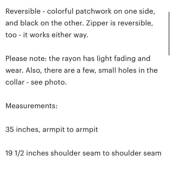 Vintage Y2k Patchwork Rayon Reversible Jacket Batik by Kenar - Picture 7 of 7